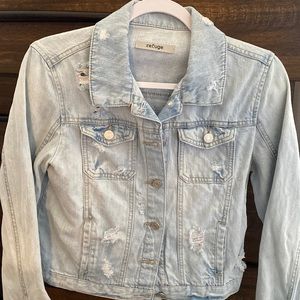 Refuge Light Wash Distressed Jean Jacket